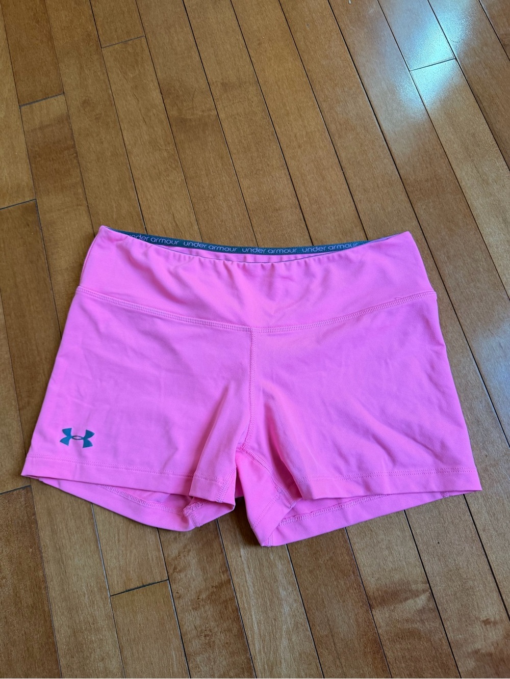 Under Armour Pink Women’s Training Shorts with Logo